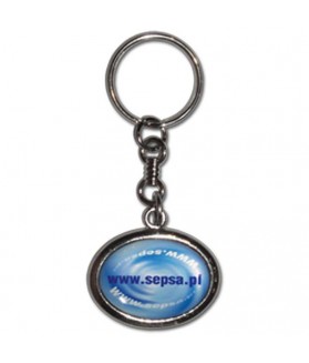 Llavero Metal Gota Resina Ovalado