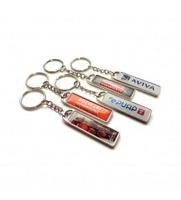 Llavero Metal Gota Resina Rectangular M2